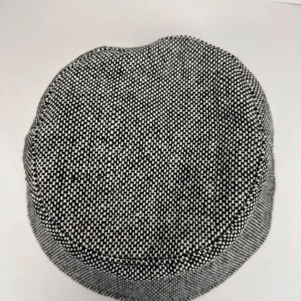 Nine West Nine & Co Women's Bucket Hat Black & White Tweed with Grosgrain Ribbon